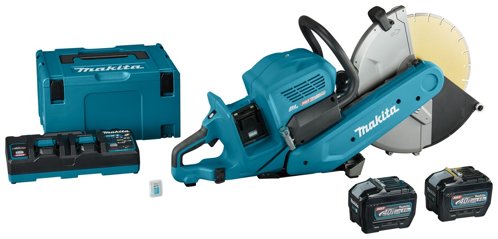 Makita CE002GL204X Fraise 355 mm 2 x 40V Max 8.0Ah Li-Ion avec émetteur AWS