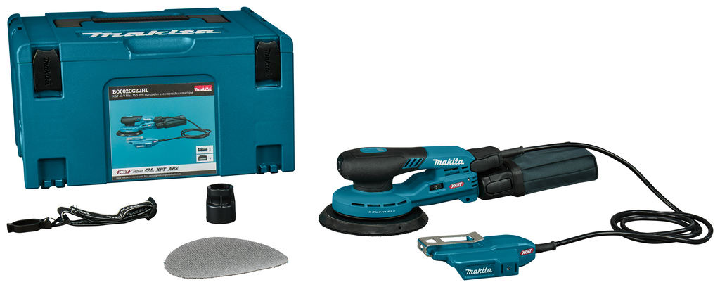 Makita BO002CGZJNL XGT 40 V Max 150 mm Ponceuse excentrique Palm excl. batterie et chargeur dans Mbox