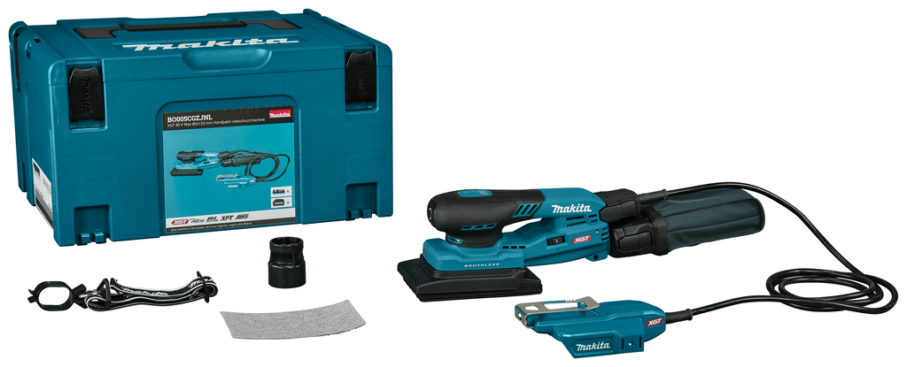 Makita BO005CGZJNL XGT 40 V Max 80x133 mm Ponceuse à palettes sans batterie ni chargeur dans Mbox