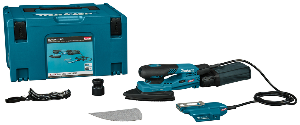 Makita BO006CGZJNL XGT 40 V Max 100x150 mm Ponceuse Delta Hand Palm excluant la batterie et le chargeur en Mbox