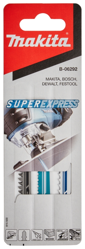 Makita Accessoires B-06292 Jeu de lames de scie sauteuse progressif. Assorties 3 pièces