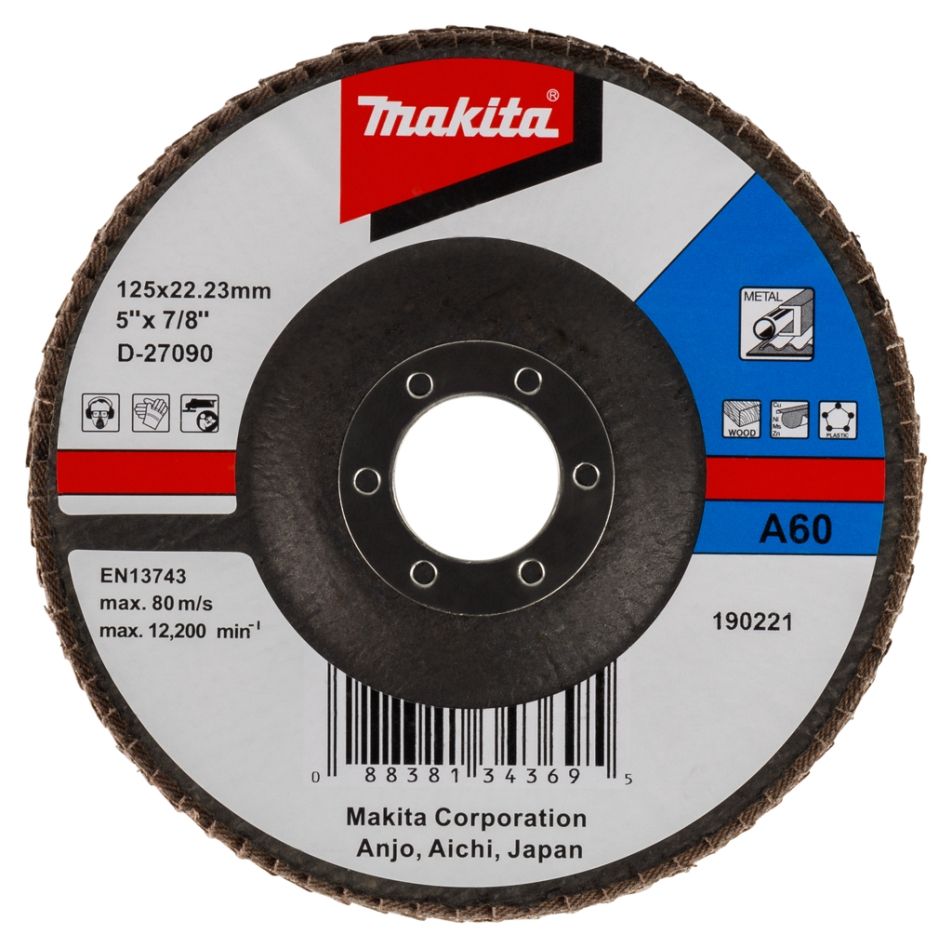 Makita Accessoires D-27090 Disque à lamelles 125x22 K60