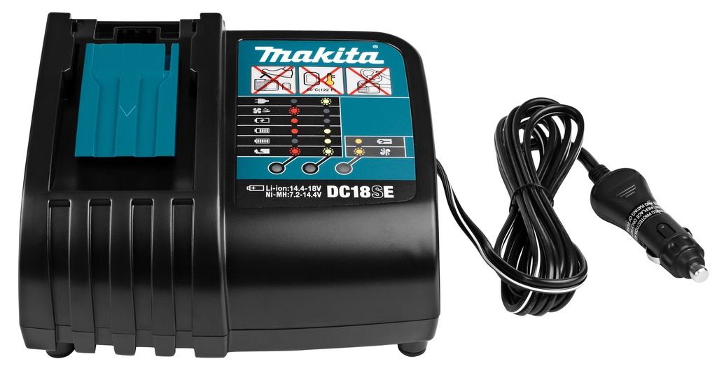 Makita Accessoires 194621-9 DC18SE Chargeur de voiture 9.6-18 Volt Li-ion/Ni-MH Slide