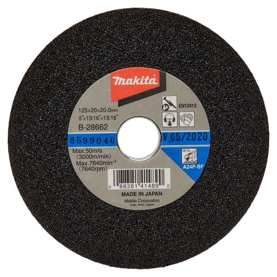 Makita Accessoires B-28662 Meule en acier 125x20x20mm A24P-BF