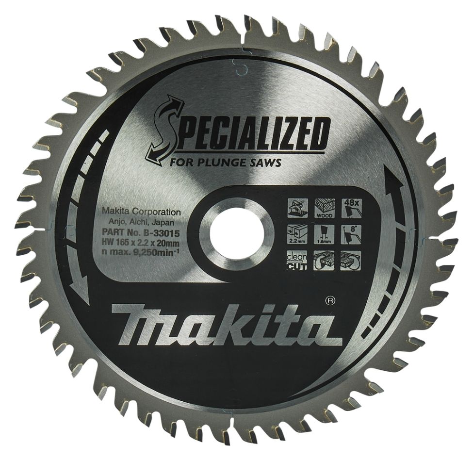 Makita Accessoires B-33015 Lame de scie HM Specialized 165 x 20 x 48T