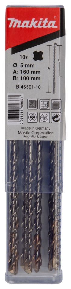 Makita Accessoires B-46501-10 P2S : Foret SDS-PLUS 5x160mm10pcs