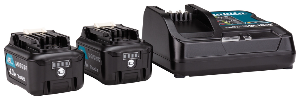 Makita Accessoires 197641-2 Kit de démarrage - 2 x Batterie BL1040B + DC10SB Chargeur 12 Volt 4.0 AH Li-ion dans MBox 1