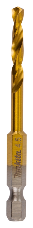 Makita Accessoires B-50946 Forets courts à métaux HSS-Tin d''étain 4,5x75mm