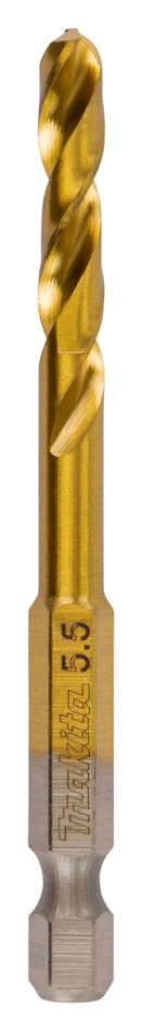 Makita Accessoires B-50968 Forets courts à métaux HSS-Tin d''étain 5,5x78mm