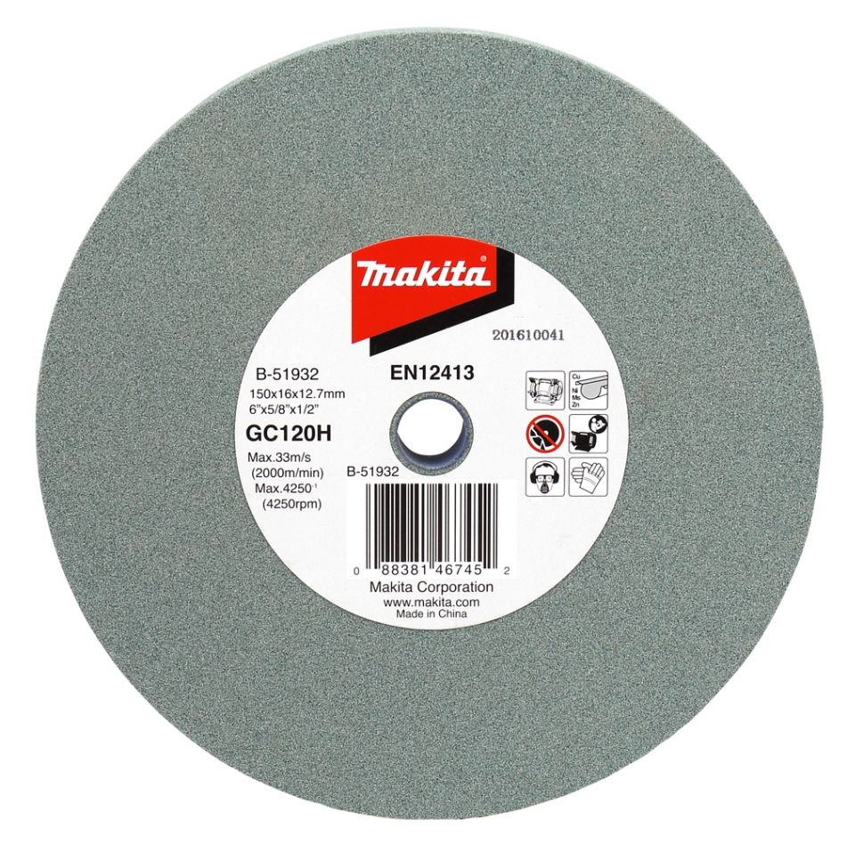 Makita Accessoires B-51932 Meule Alu/non-ferreuse 150 x 16 x 12,7mm GC120H