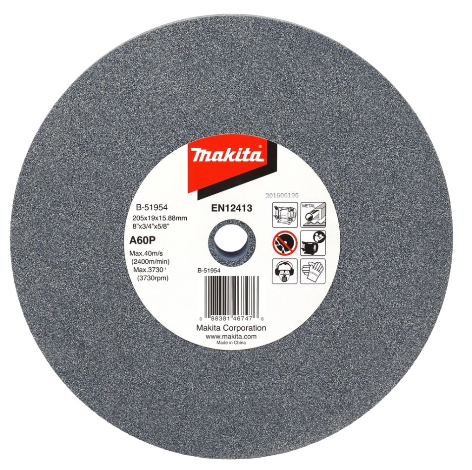 Makita Accessoires B-51954 Meule en acier 205 x 19 x 15,88mm A60P
