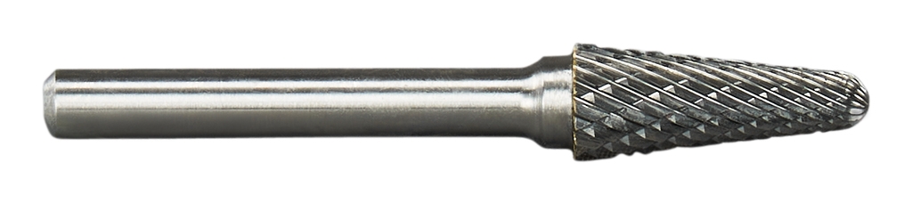 Makita Accessoires B-52819 Fraise HM cône 6mm avec tête ronde pour acier inoxydable