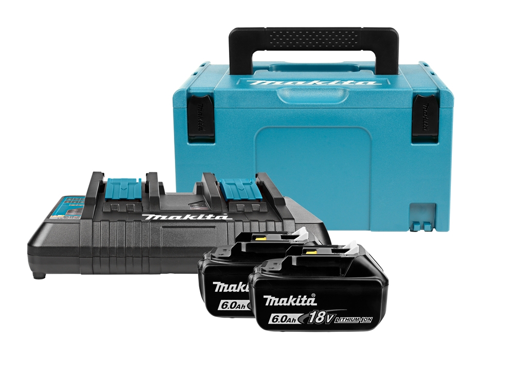 Makita Accessoires 198077-8 Kit de démarrage LXT DC18RD + 2x BL1860B