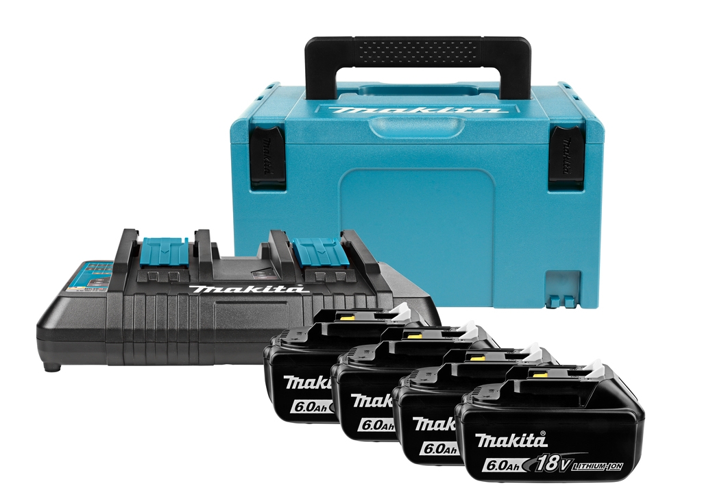 Makita Accessoires 198091-4 Kit de démarrage LXT DC18RD + 4x BL1860B dans Mbox 3