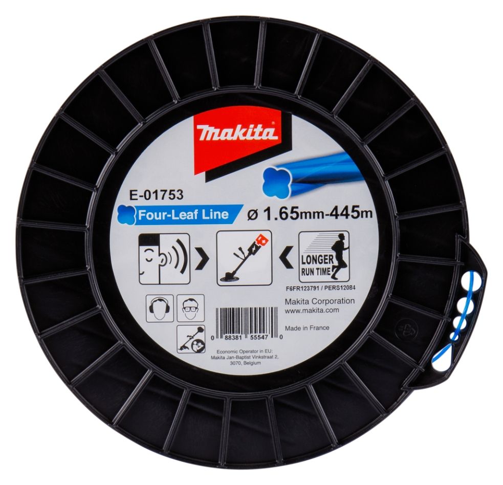 Makita Accessoires E-01753 Fil de coupe 1,65 x 445 mètres Bleu