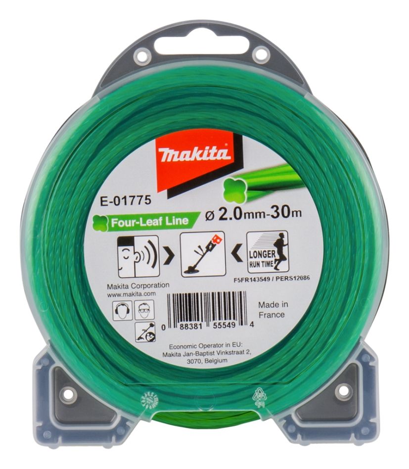 Makita Accessoires E-01775 Fil de coupe 2,0 x 30 mètres Vert