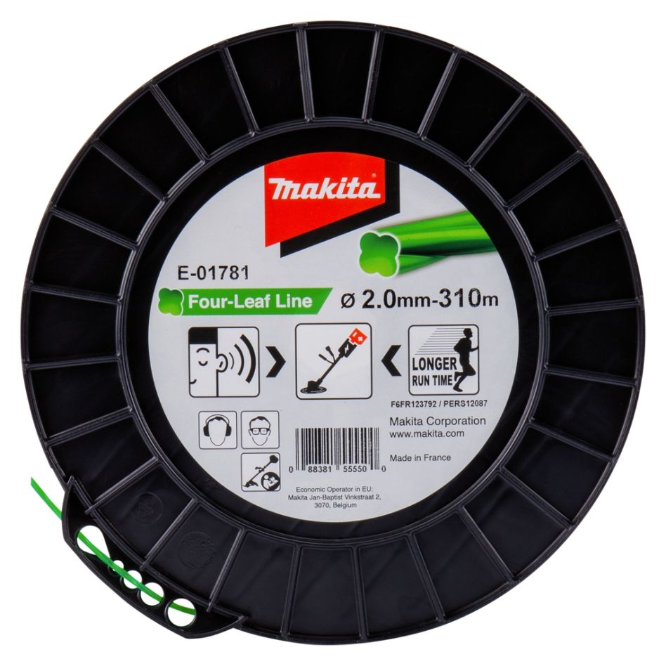 Makita Accessoires E-01781 Fil de coupe 2,0 x 310 mètres Vert