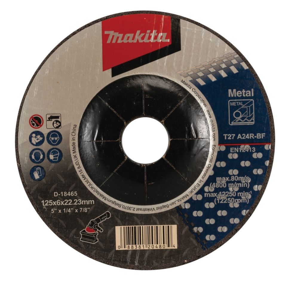 Makita Accessoires D-18465-20 Disque abrasif Acier 125 x 22,23 x 6 mm Par 20 Pièces