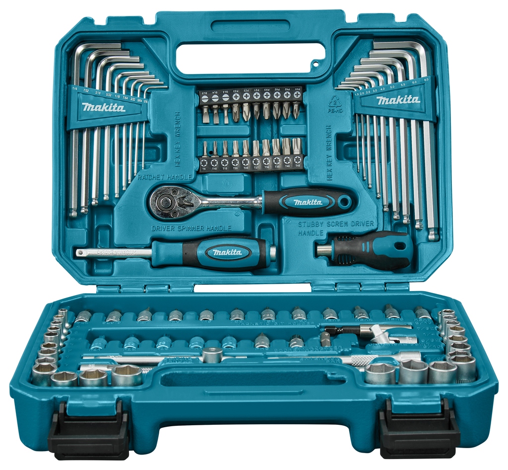 Makita Accessoires E-15752 Jeu d'outils &agrave; main 91 pi&egrave;ces - m&eacute;trique et imp&eacute;rial