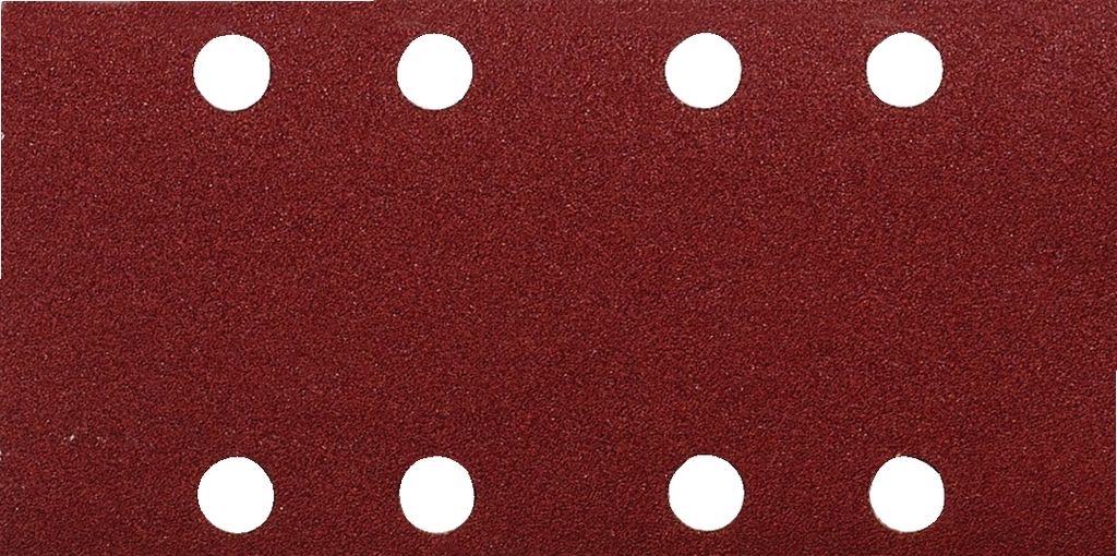 Makita Accessoires P-42173 Feuille de ponçage 133 x 80 mm K40 Rouge Velcro 10 Pièces