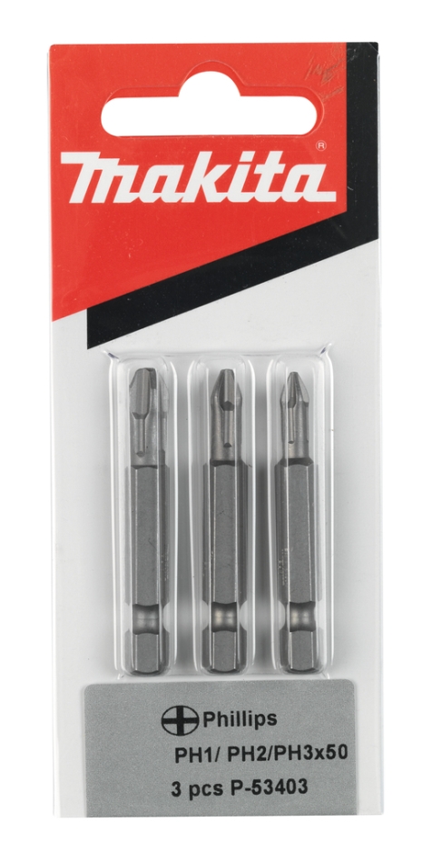 Makita Accessoires P-53403 Jeu d''embouts de tournevis à torsion de 3 pièces Philips