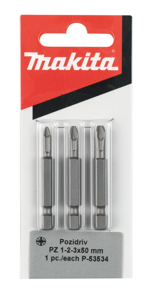 Makita Accessoires P-53534 Jeu de tournevis à torsion 3 pièces Pozidrive