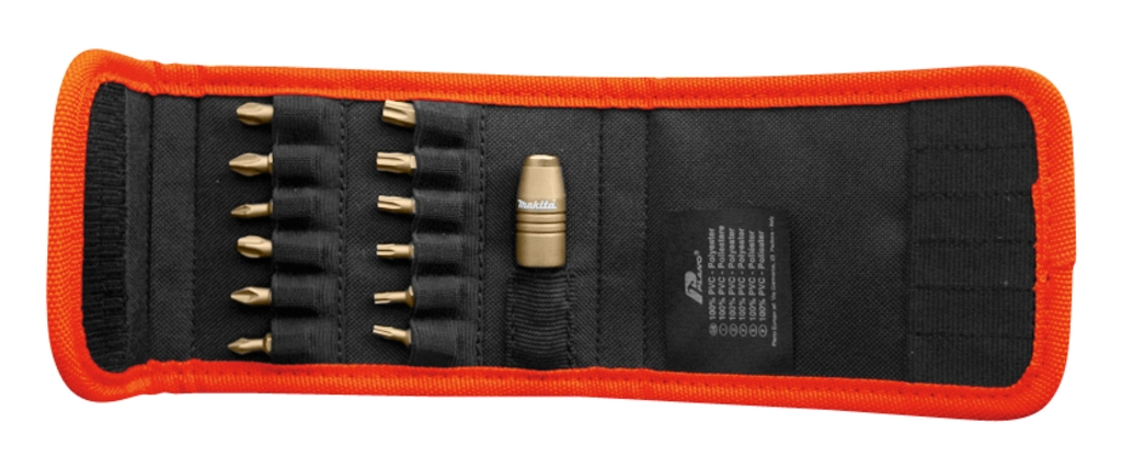 Makita Accessoires P-54069 Jeu d''embouts de 13 pièces dans une mallette professionnelle avec clip ceinture