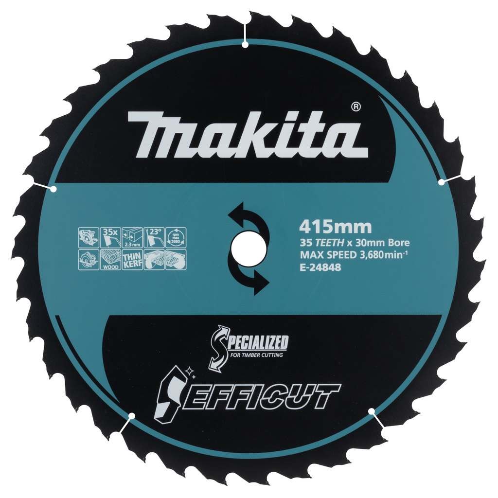 Makita Accessoires E-24848 Lame de scie circulaire Bois Efficut 415x30x2,3 35T 23g