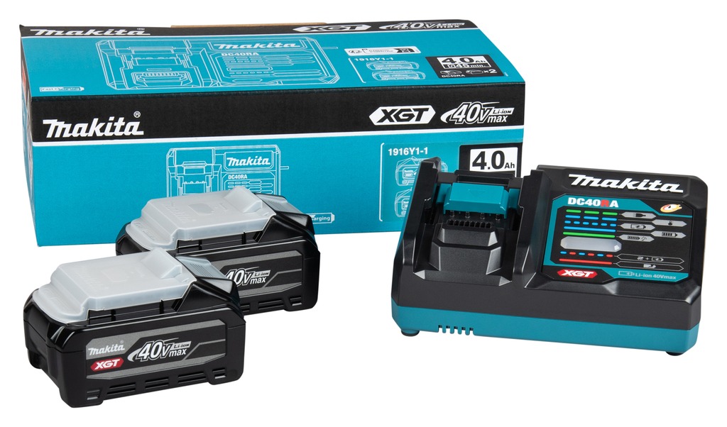 Makita Accessoires 1916Y1-1 Kit de démarrage batterie 2x BL4040F batterie incl. chargeur DC40RA