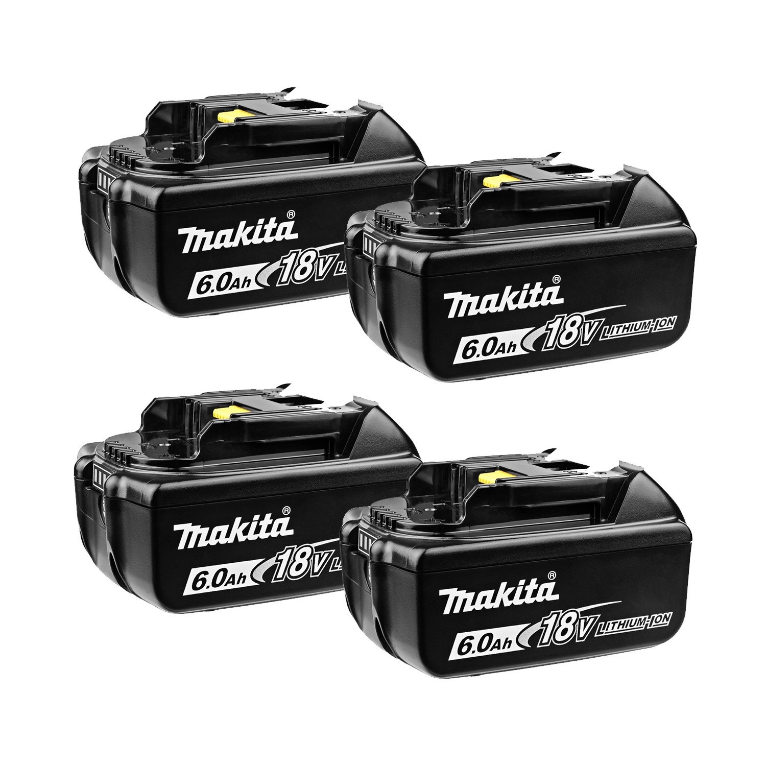 Makita Accessoires BL1860BQUARTET 4 x batterie 18 Volt 6.0 AH Li-ion
