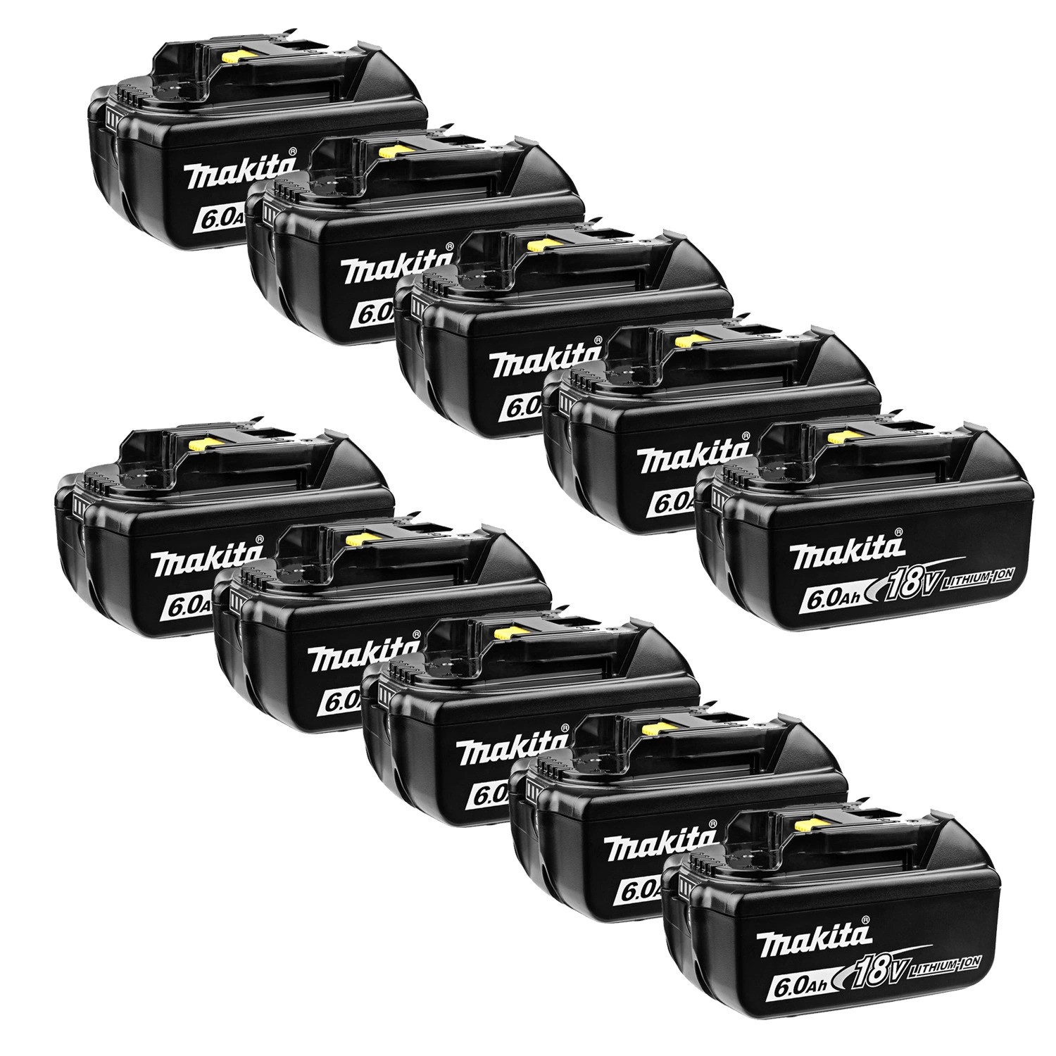 Makita Accessoires BL1860B10PACK 10 x batterie 18 Volt 6.0 AH Li-ion