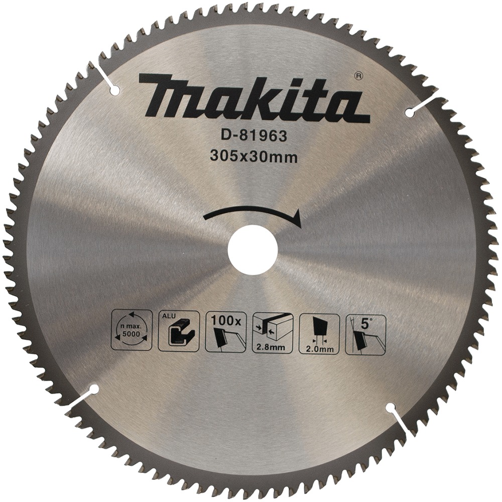 Makita Accessoires D-81963 Lame de scie circulaire HM en aluminium 305 x 30 mm, 100 dents, 5 g