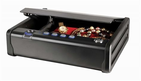 Masterlock MLD08EB Coffre-fort numérique biométrique compact avec clé et câble