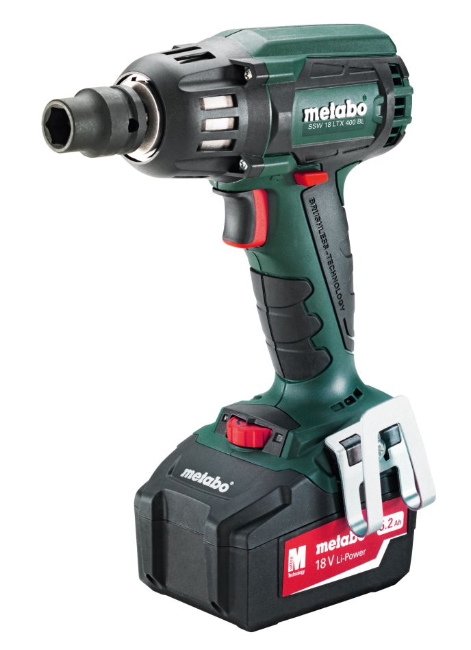 Metabo 602205650 SSW18LTX400BL Visseuse à choc sans fil 18V 5,2Ah Li-Ion - Sans balai