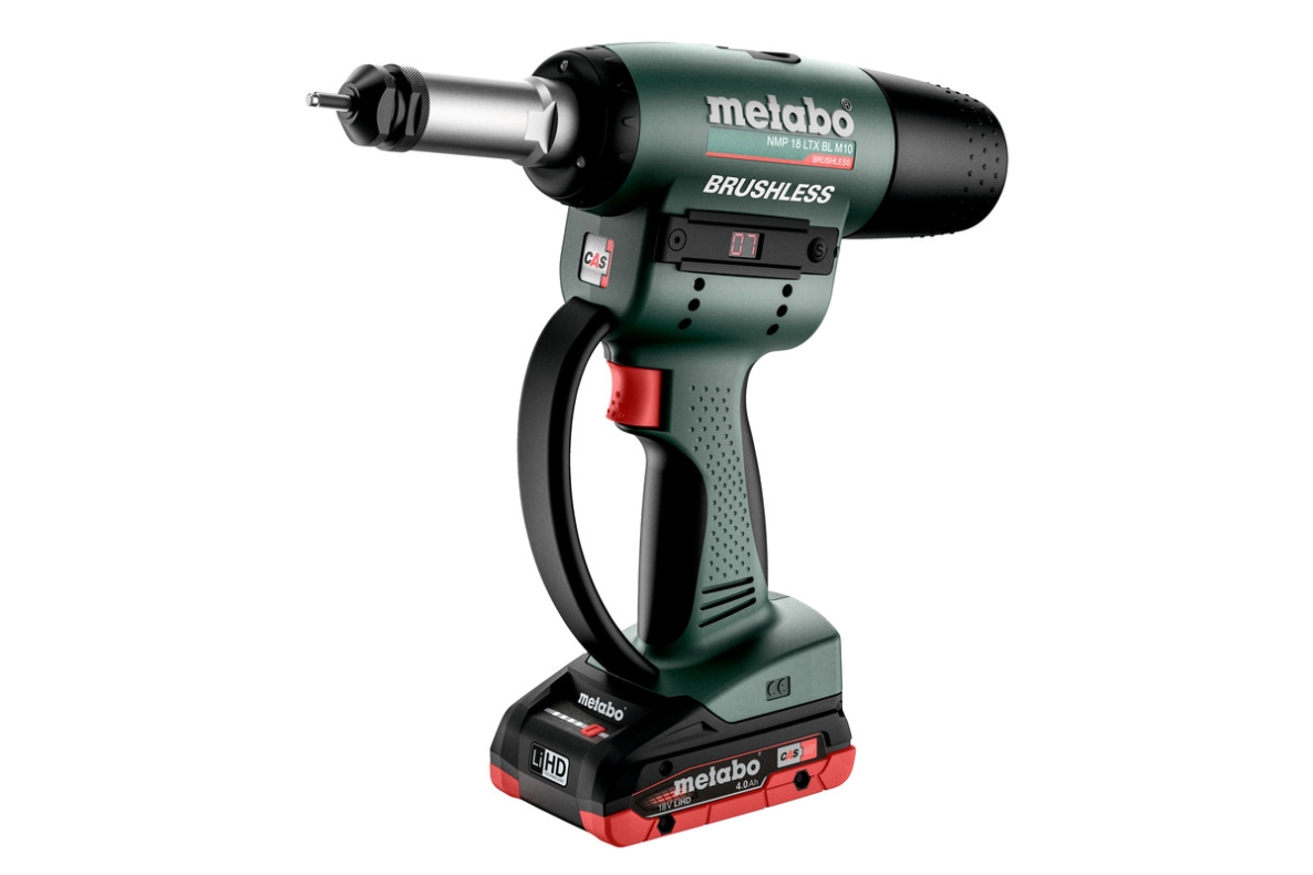 Metabo 601788800 NMP 18 LTX BL M10 pince à rivets aveugles 18V 4.0Ah LiHD en métabox