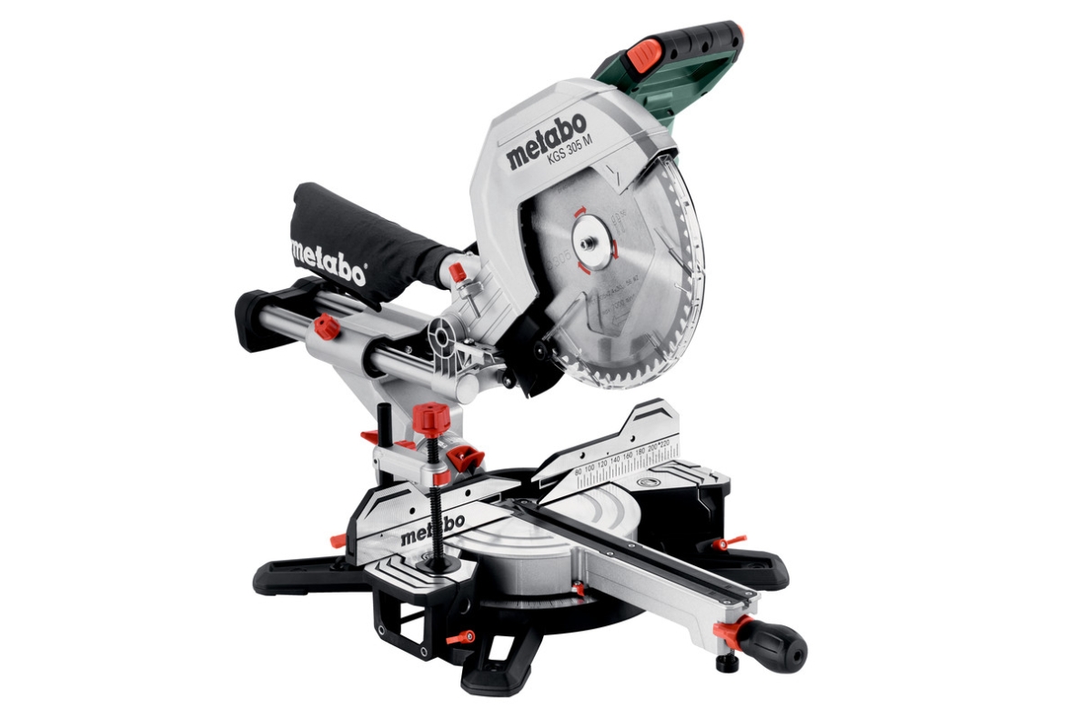 Metabo 613305000 Scie à onglets coulissante KGS305M avec barre de traction