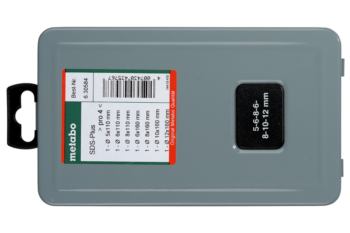 Metabo Accessoires 630584000 Coffret de 4 forets SDS-plus Pro (7 pièces)