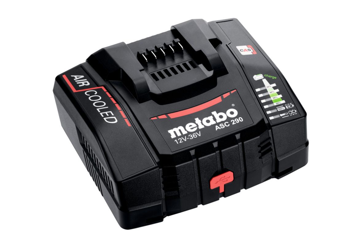 Metabo Accessoires 627370000 Chargeur super rapide ASC 290, 12-36 V, "AIR COOLED" (refroidissement par air) UE