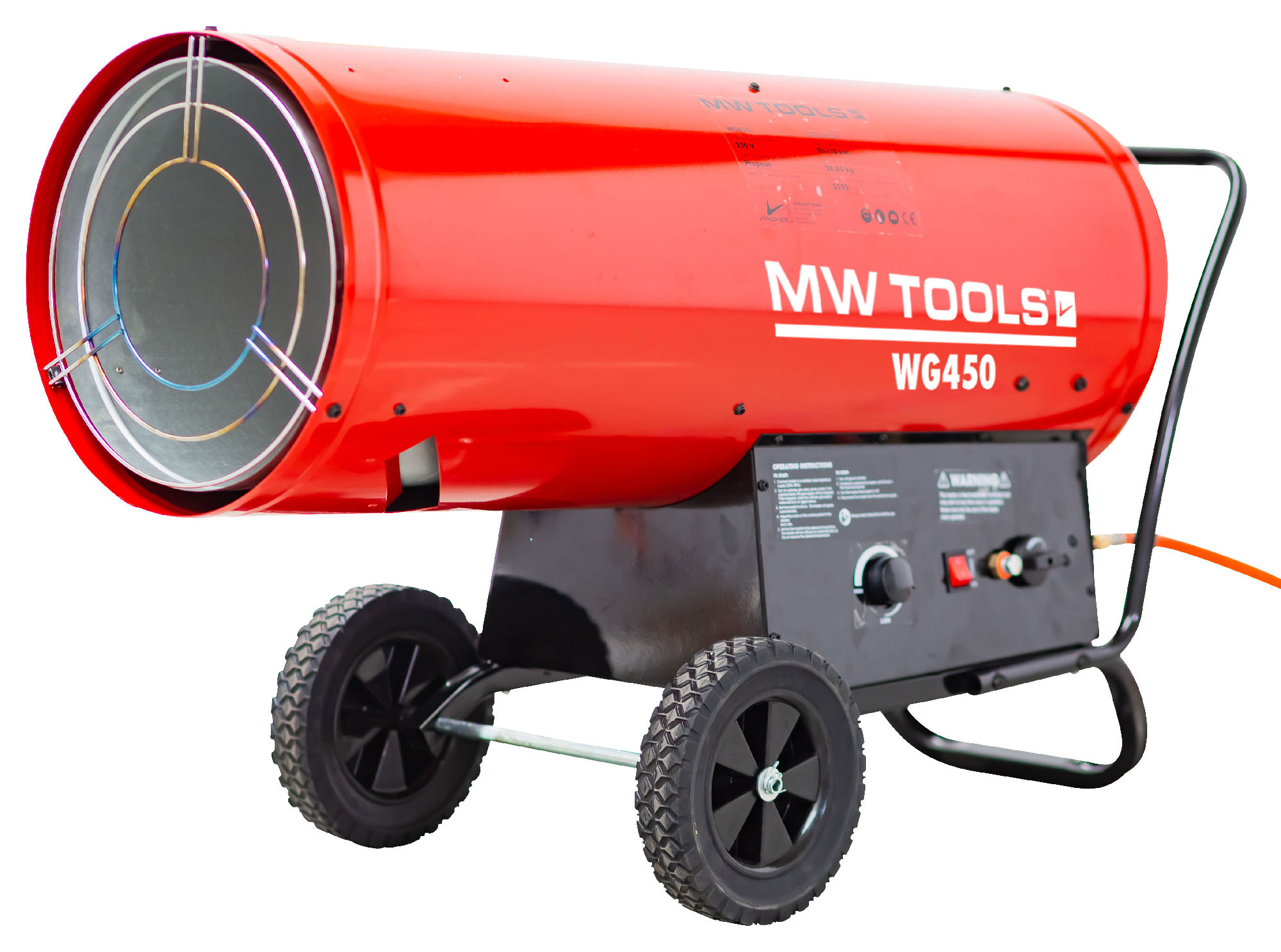 Metal Works 722316591 WG450 Soufflerie d'air chaud au gaz propane 70-132kW avec thermostat