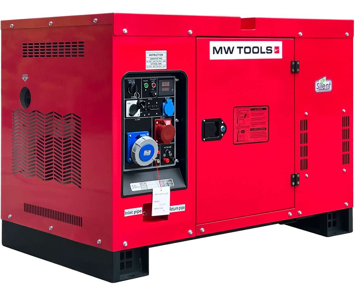 Metal Works 724562243 G&eacute;n&eacute;rateur diesel DG150EP 1x230 V 12,0 kW / 3x400 V 15,0 kW avec raccordement pour r&eacute;servoir de carburant externe