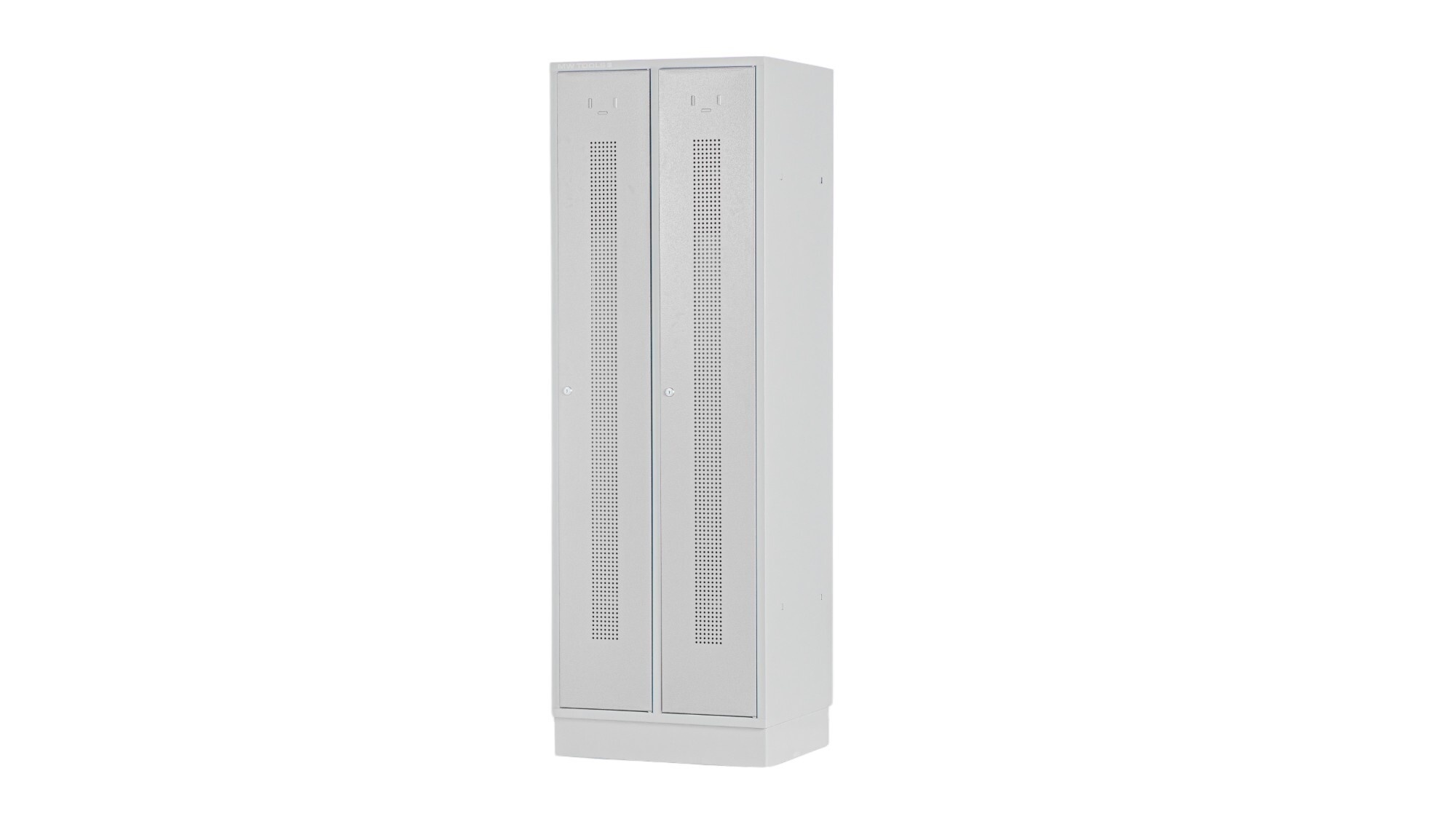Metal Works 856001618 Armoire 2 portes+rail-600X500X1800 perfo GR/GR