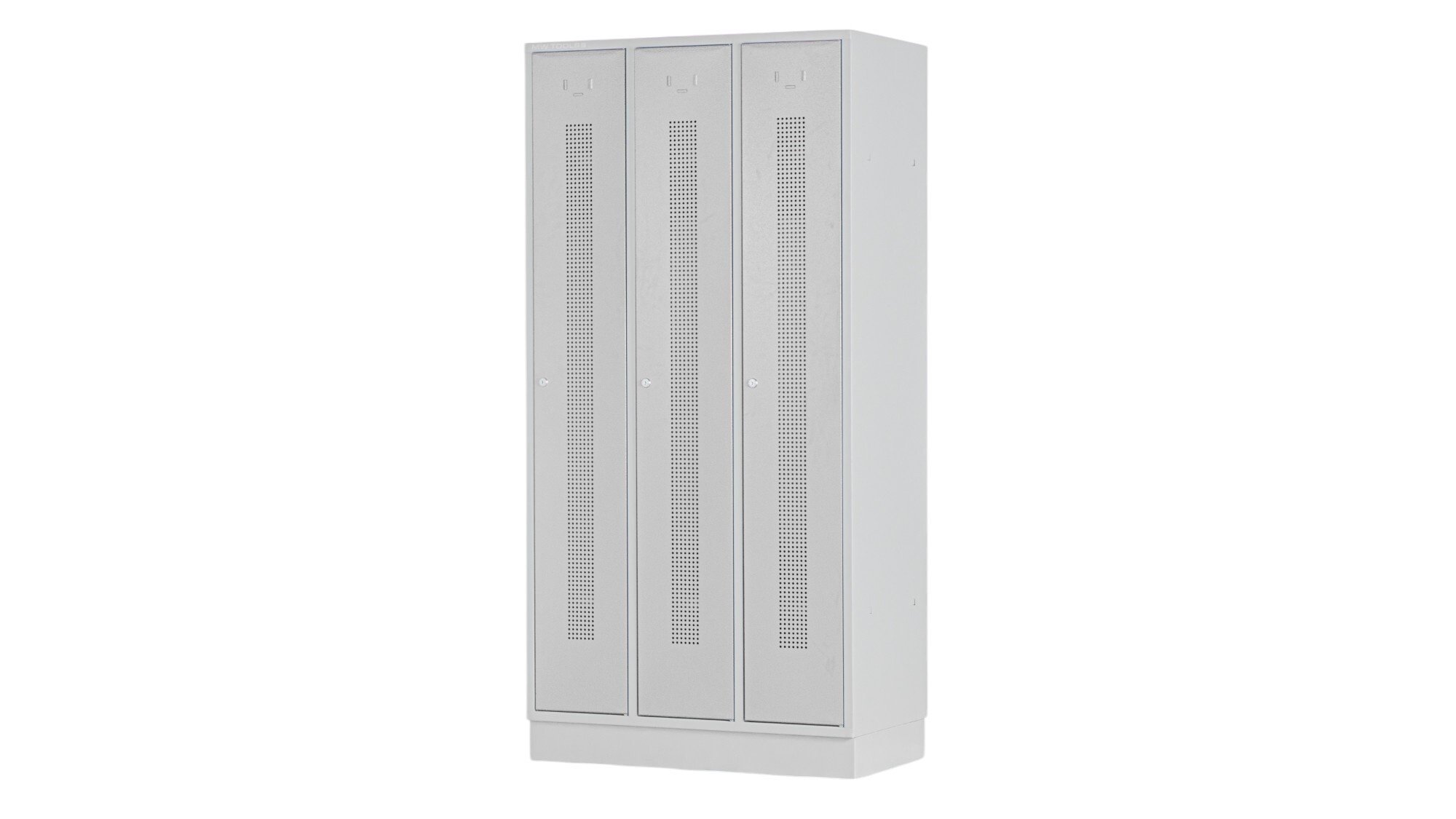 Metal Works 856001619 KL30G Armoire 3 portes grises perforées