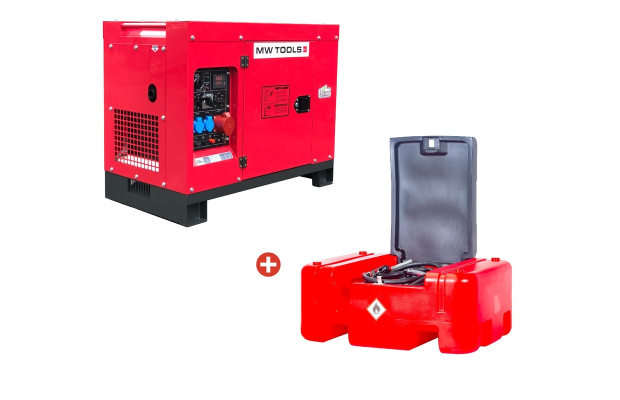 Metal Works DG100EPACK1 DG100E Générateur diesel 10 kW + Réservoir diesel 12V