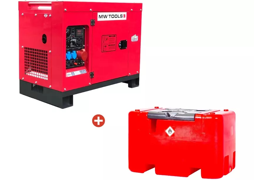 Metal Works DG100EPACK2 DG100E Générateur diesel 10 kW + Réservoir diesel 12V