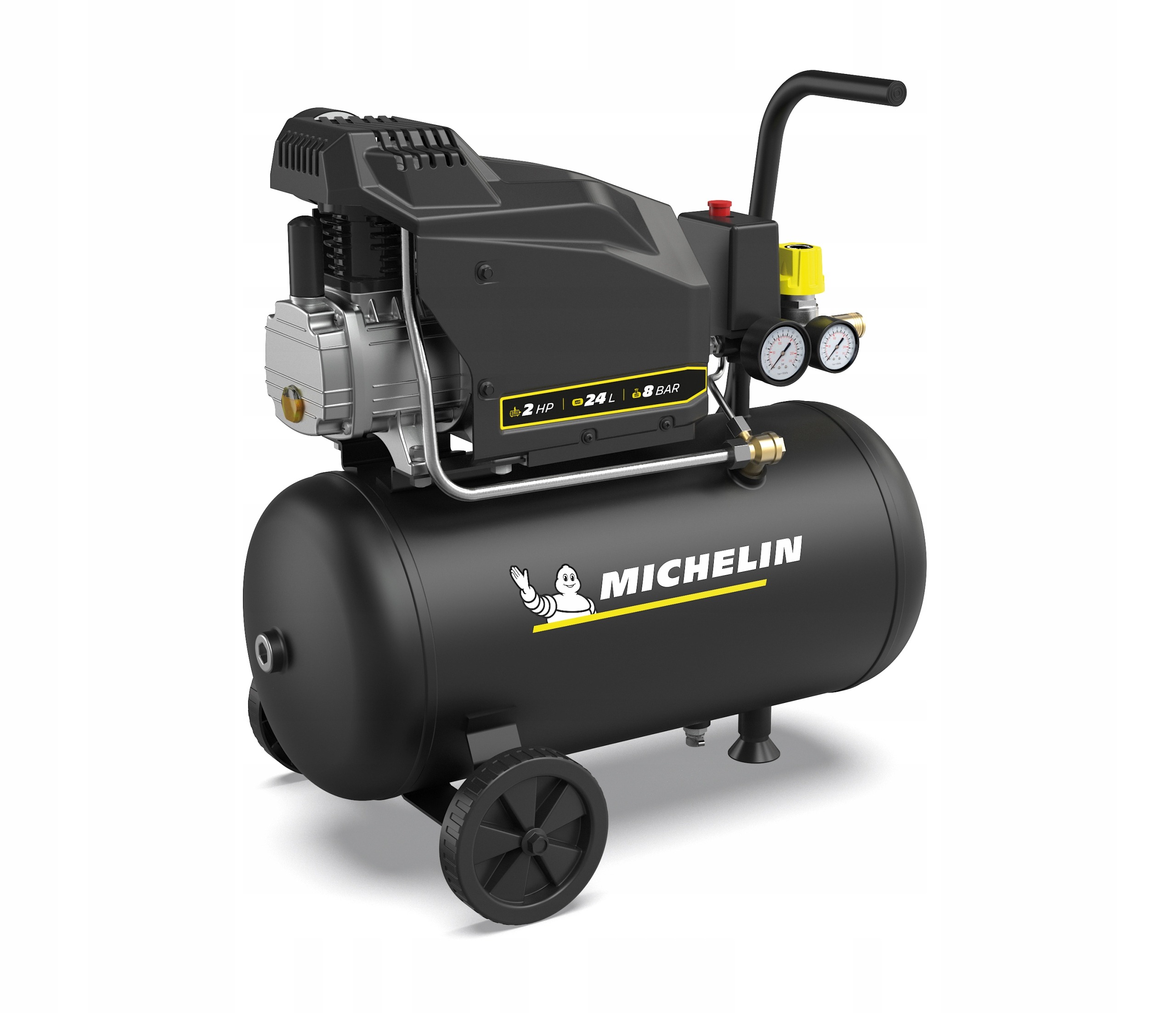 Michelin RHCC404MLL533 MX POP AIR 24-2 L Compresseur mobile lubrifié à l'huile 230V 2hp 8 bar 24L