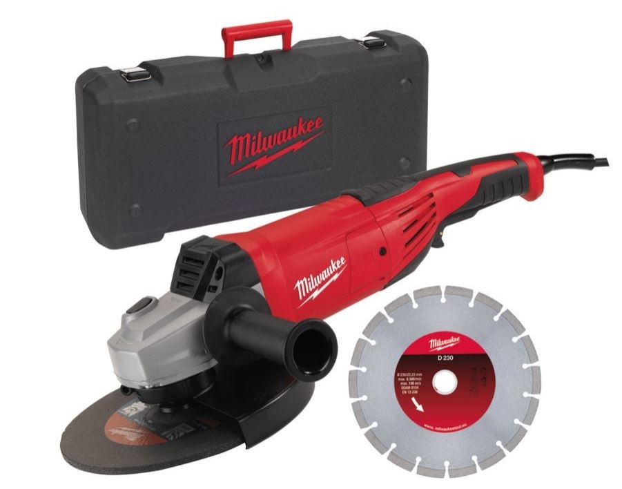 Milwaukee 4933440292 AG 22-230 Meuleuse d'angle Diamond set/DMS - 2200W - 230mm