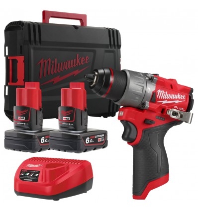 Milwaukee 4933479870 M12 FPD2-602X Accu compact impact drill 12V 6.0Ah Li-Ion in HD Box