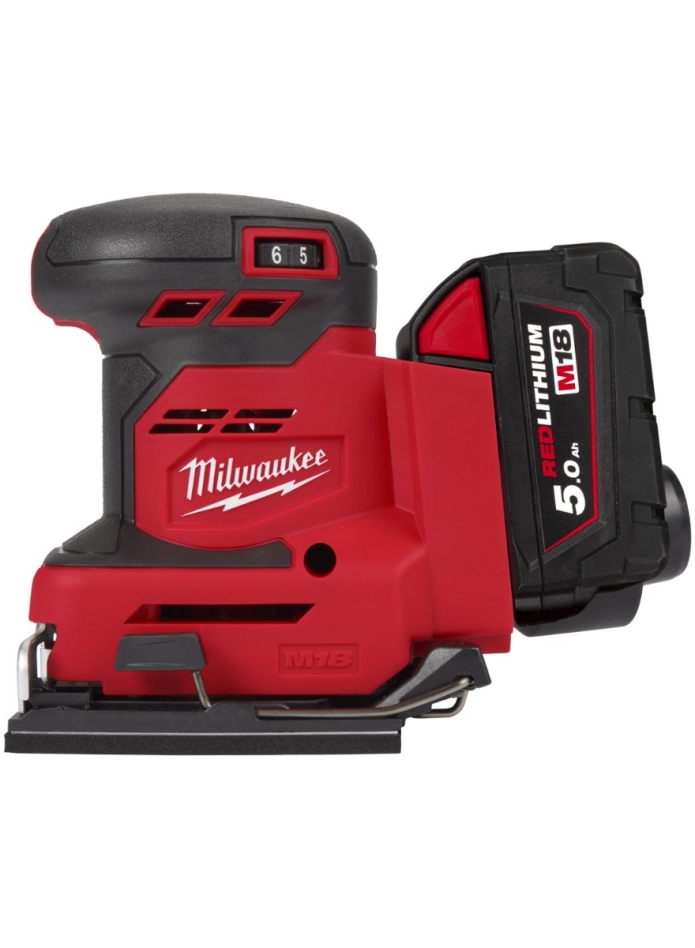 Milwaukee 4933479967 M18BQSS-502B ponceuse orbitale 18V 5.0Ah Li-Ion