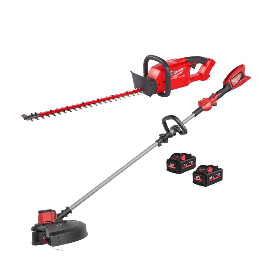 Milwaukee 4933492816 M18 FPP2OP1-852 Comboset 18V 5.5/8.0Ah Li-Ion - M18 CHT Taille-haie + M18 BLLT Coupe-herbe