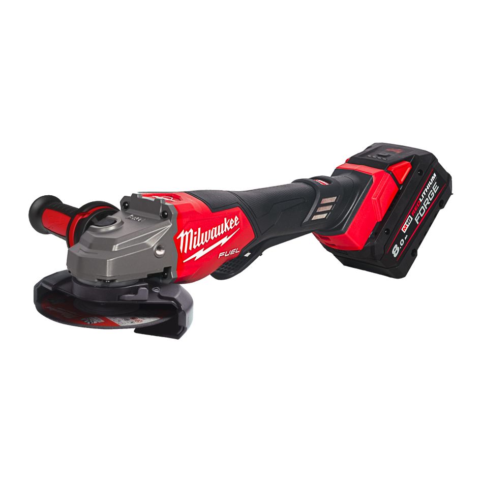 Milwaukee 4933493420 M18 FHSAGO125VXPDB2-802X FUEL™ Meuleuse d'angle 125 mm avec frein, vitesse variable et ONE-KEY™ 18 V 2x 8 Ah en HD-Box